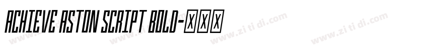 Achieve Aston Script Bold字体转换